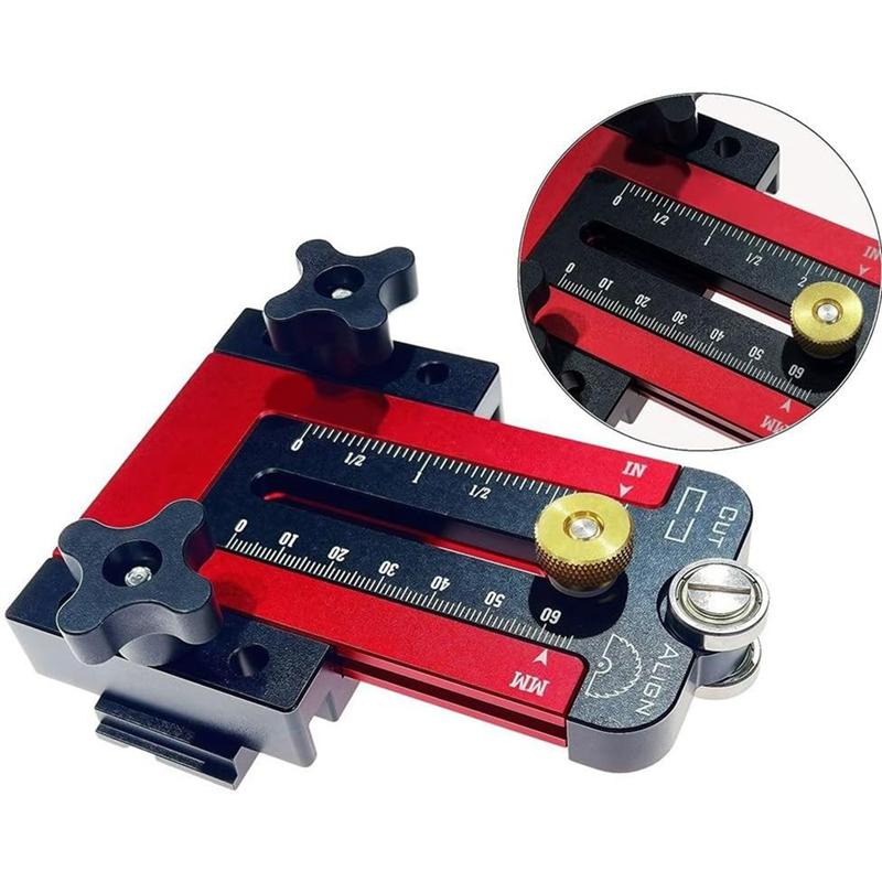 Table Saw Jig Guide Woodworking Table Saw Cutoff Stopper Thin Rip Guide Limit Fence Sliding Roller