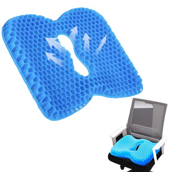 U-shaped Gel Seat Cushion Pain Relief Large Size Ergonomic Design Lumbar Support