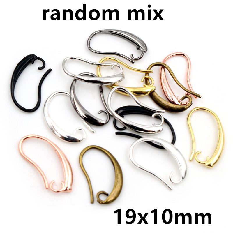 20pcs Craft Brass Small Earring Hooks Wire 4 Styles French Lever Earrings Hooks DIY Jewelry Making Accessories Findings