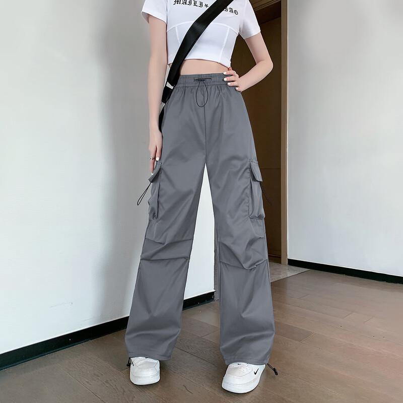 TonLion Women s Loose Straight Leg Convertible Cargo Pants S