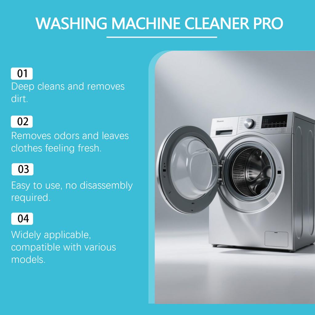 Washing Machine Cleaning Tablets, Powerful Descaling, Sterilization And Disinfection Fully Automatic Drum.