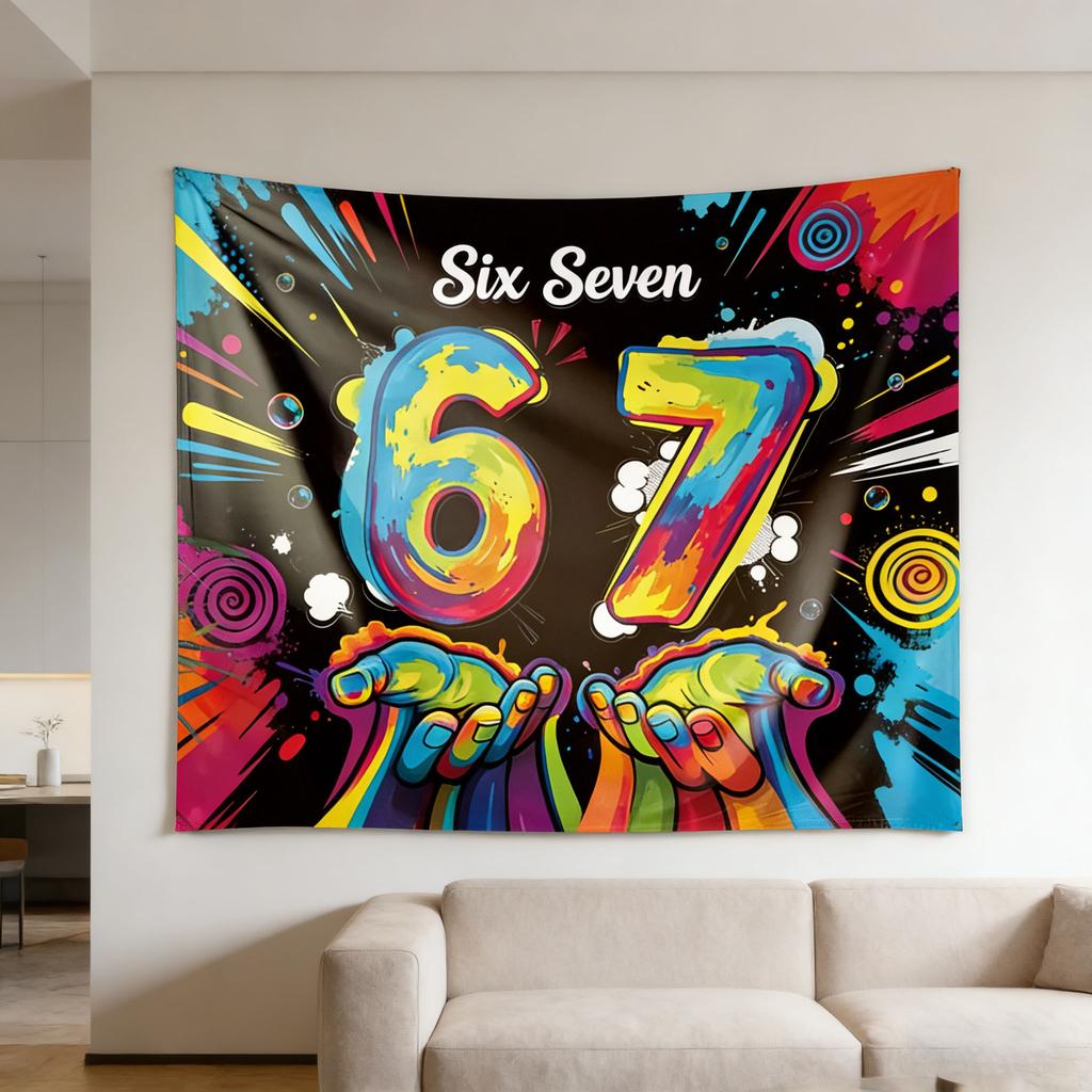 Tapiz Impreso Estilo Graffiti Serie 67 Decoración de Arte de Pared para Sala de Estar Dormitorio Múltiples Tamaños Colgante de Espacio Decoración de Pared Moderna para el Hogar