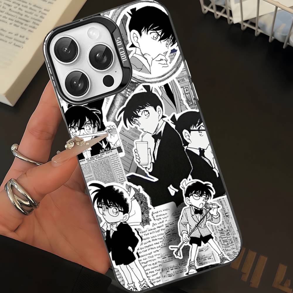 Japan D-Detective Conan Colorful Phone Case For IPhone 17 16 15 14 13 12 11 Pro Max Plus Matte Cover