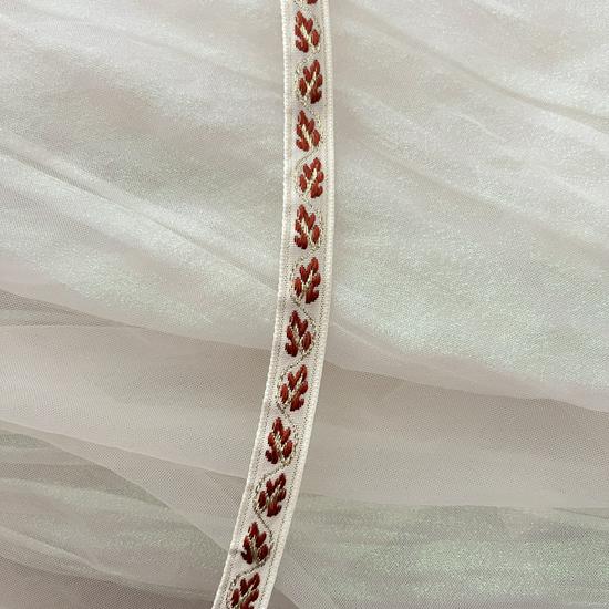 1.3cm Ethnic Floral Jacquard Ribbon for Hat/Clothing Decor, Home Textile Embroidery, DIY Accessories