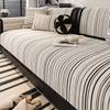 Modern Stripe Sofa Covers for Living Room 3 Seats Luxury Chenille Soft Armchair Couch Slipcover Furniture Protector