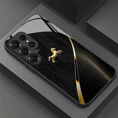 Metal Honeycomb Fast Horse PhoneCase Glass PhoneCase for Samsung Galaxy S26 S25 S24 S23 S22 FE,Ultra,Plus Many Sorts ofBusiness