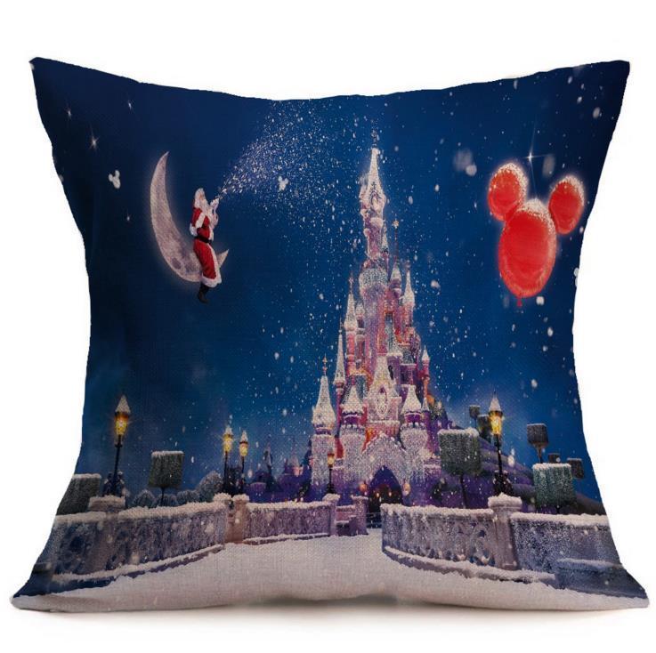 Vibrant Multicolor Christmas Santa Claus Cushion Cover Pillow Case For Stylish Car Decor