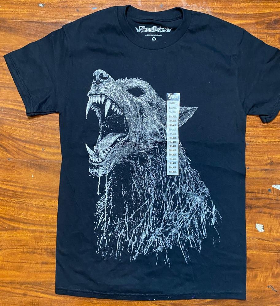 VAMPIRE FREAKS Howling Wolf Double sided Black Street wear T-Shirt-NWT Unisex T-Shirt XXXL