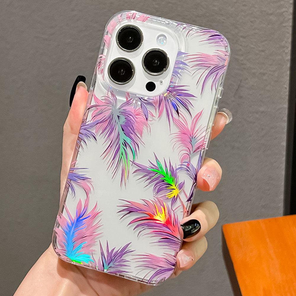 

For iPhone 16 Pro Case IMD Floral Pattern TPU+PC Protective Phone Cover F2