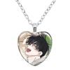 Low Tide In Twilight Anime Necklace Taeju YEO Euihyun KIM Glass Cabochon Heart Shaped Pendant Necklace Charm Jewelry Gift