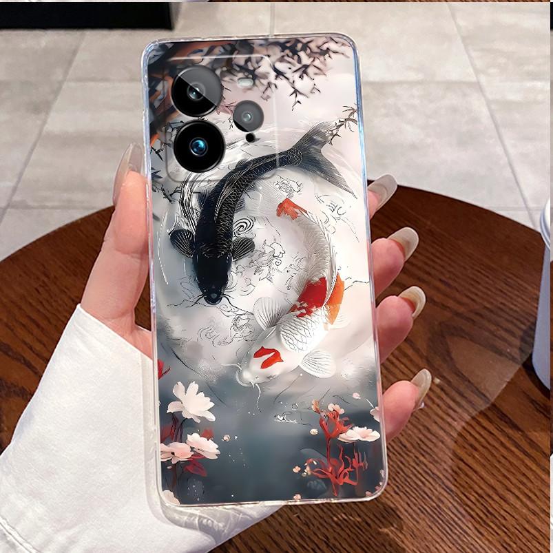 Cute Funny Cartoon Cat Design Pattern Phone Case For Realme GT 7 Pro 5G Clear TPU Soft Cover Anti-scratch Couple Shell
