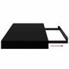 Floating Shelves Set (4 pcs) High Gloss Black 50 x 23 x 3.8 cm MDF