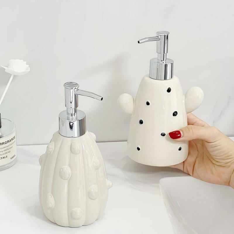 Portable Soap Dispensers Ceramic bottling bottle press type shower gel lotion bottle Bathroom Home Hand sanitizer storage bottle