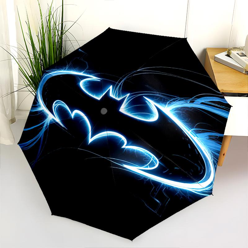 

5pc Batman pattern Umbrella Portable Folding Umbrella Iron Frame Hole Bone Structure Outdoor Home Umbrella разноцветный