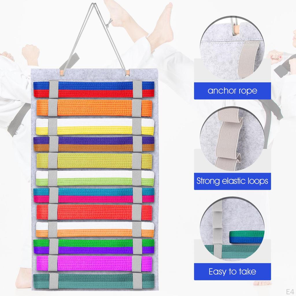 Künstlerischer Gürtelhalter zur Präsentation von Karate- und Taekwondo-Gürteln, Geeignet für Kinder und Erwachsene