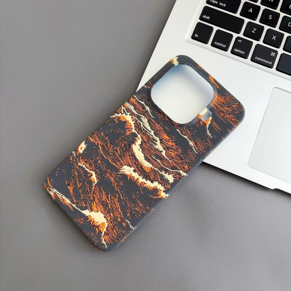 Applicable to Xiaomi 17TPro ultra-thin mobile phone case, ocean wave carbon fiber pattern 15T half pack, magnetic suction simple skin feeling protec