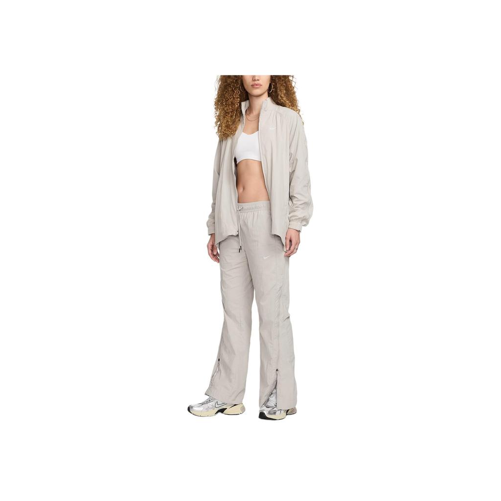 Nike Sportswear Solid Waterproof Sweat-Absorbing Comfortable Casual Knit Sports Pants Women bottoms Light-Iron White FV7544-014