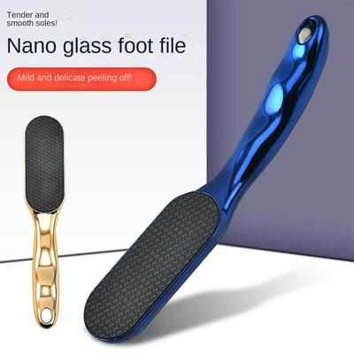 Nano Glass Veinsgrain Foot File Ergonomic Handle Remove Hard Dead Skin Foot Scrubber Non-Slip Smooth Feet Foot Rasp