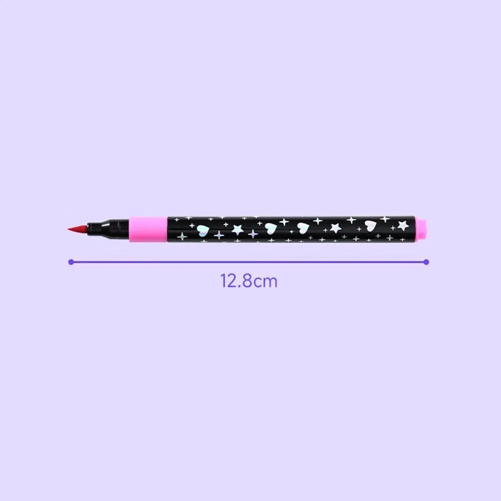 Multi-functional Glitter Colored Marker Pen Single Head Double Head Fluorescent Pen Soft Head Highlighters DIY Art Painting