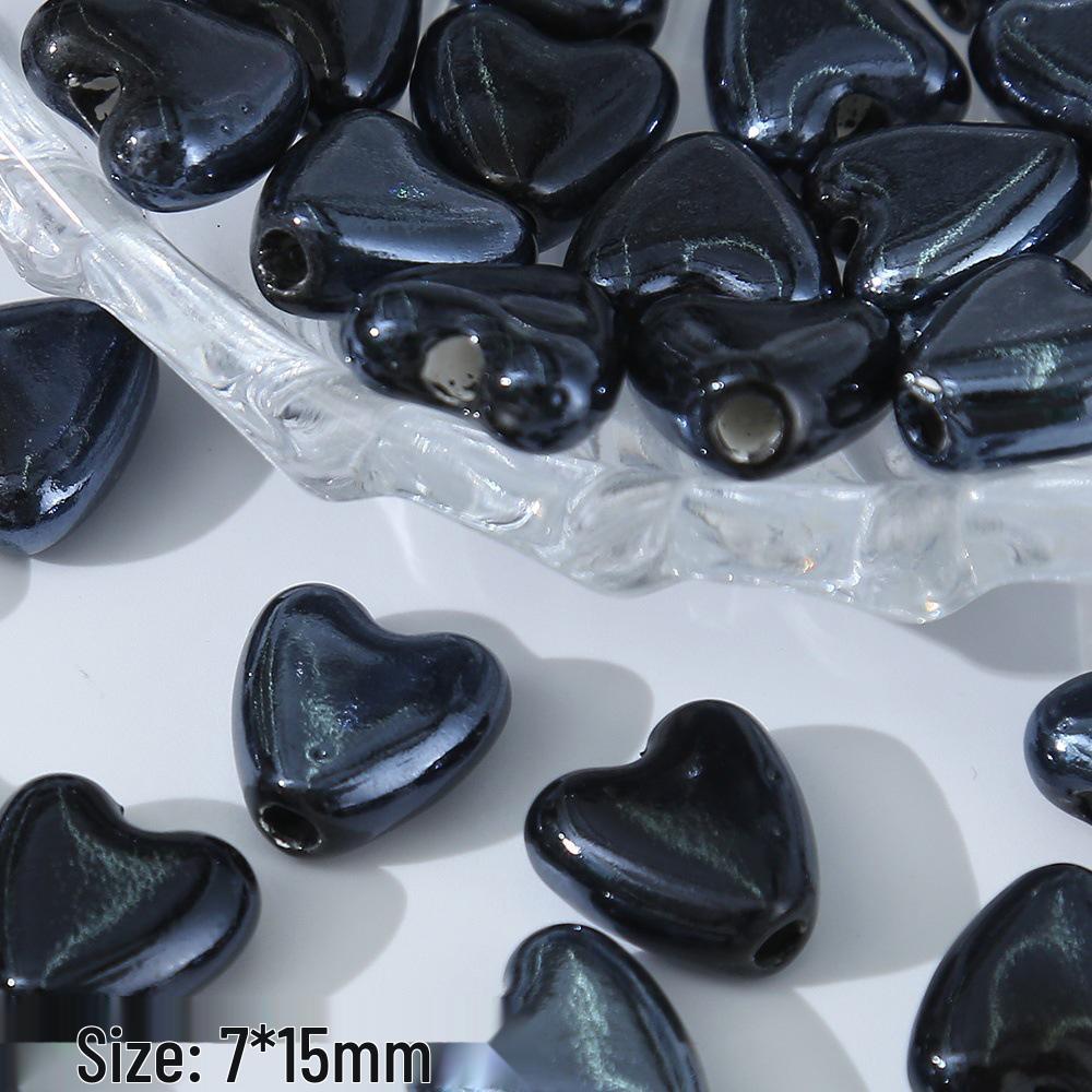 3D Ceramic Panda Heart Flower Beads for DIY Bracelets