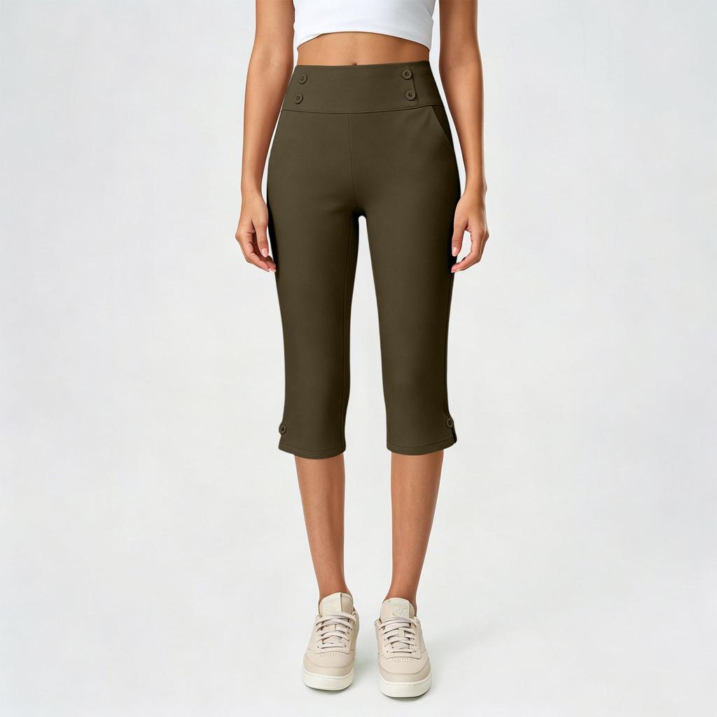 Women's Yoga Pants with Pockets, High Waist Stretch Workout Tights, Color Comfort Fit