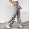 European And American Women's Casual Pants, New Striped Trousers, All-match Street Loose Wide-leg Pants For Women