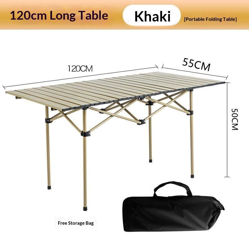1Set Folding Portable Outdoor Lightweight Table Stall Camping Fishing Picnic Table Outdoor Self-Driving Barbecue Folding Table