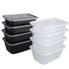 Commercial Disposable Rectangular Plastic Meal Boxes with Lids