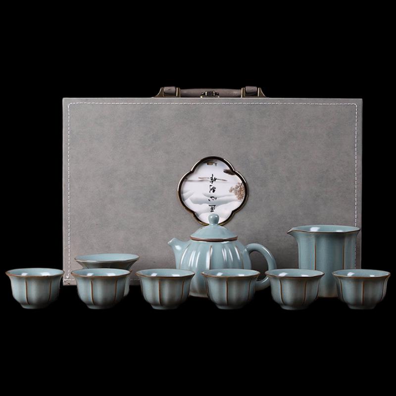Ru Kiln 10-Piece Celadon Kung Fu Tea Set