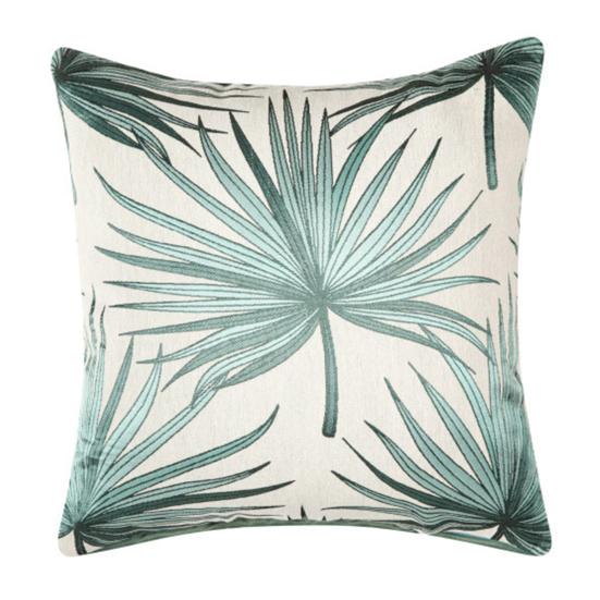 Pillow Case Skin-friendly Plant Pattern Polyester Decorative Sofa Cushion Cover for Home
