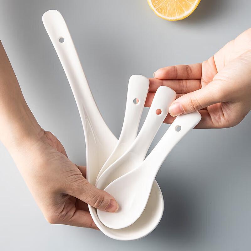 Meichu Japanese Ceramic Soup & Rice Spoon