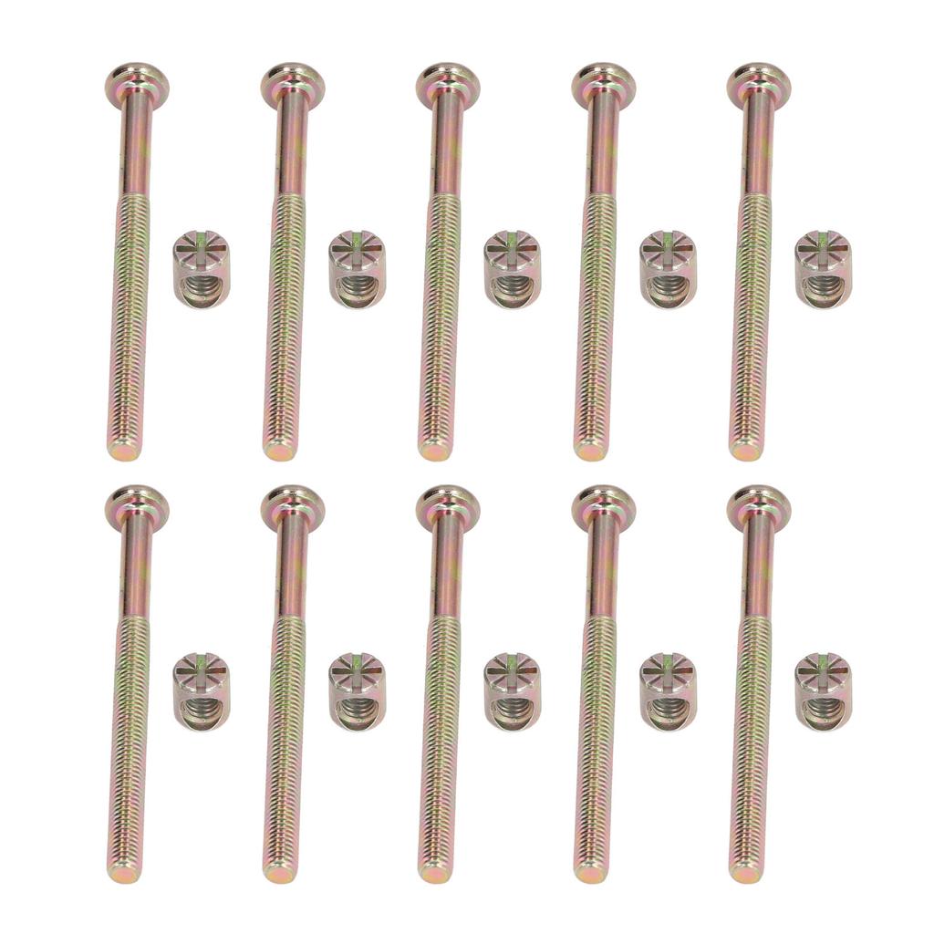 10 Sets Baby Bed Crib Screw M6 Galvanized Stainless Steel Hex Socket Head Cap Screws Hardware Kit