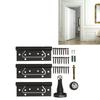 5 Inch Door Hinge Kit with Magnetic Door Stop Metal Quiet Strong Load Bearing Door Hinge for Bedroom