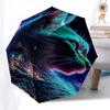 1pc Galaxy Cat Outdoor Umbrella - Automatic Opening/Closing, Portable 3-Fold Design with 8-Bone Iron Frame, Perfect Gift for Fans and Travelers.L023