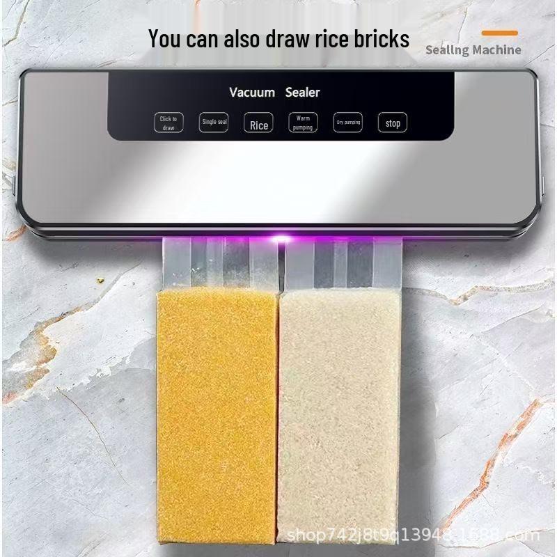 Automatischer Vakuumierer & Lebensmittelverpackungsmaschine zur Frischeerhaltung, Ideal für trockene und feuchte Lebensmittel