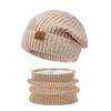 2pcs Winter Thick Ear Muffs, Two-Color Hat And Scarf Set - Suitable for Women'S Outdoor Leisure, Fashionable And Versatile for Cold Protection