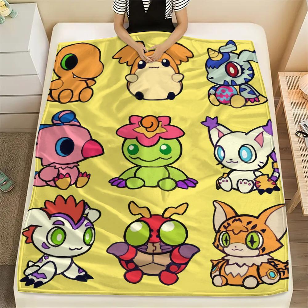 Digimon Dreamy Illustration Blanket, Digimon Fan Cozy Throw, Perfect Gift 75x90cm