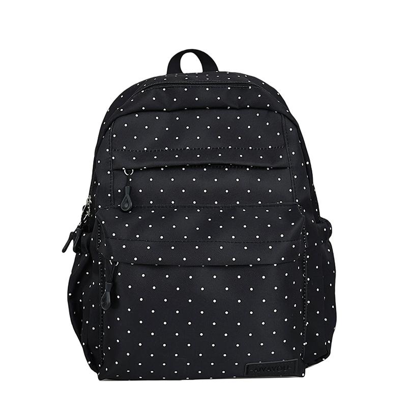 Student Schoolbag Polo Dot Women's Large Capacity Backpack Lightweight Class Backpack