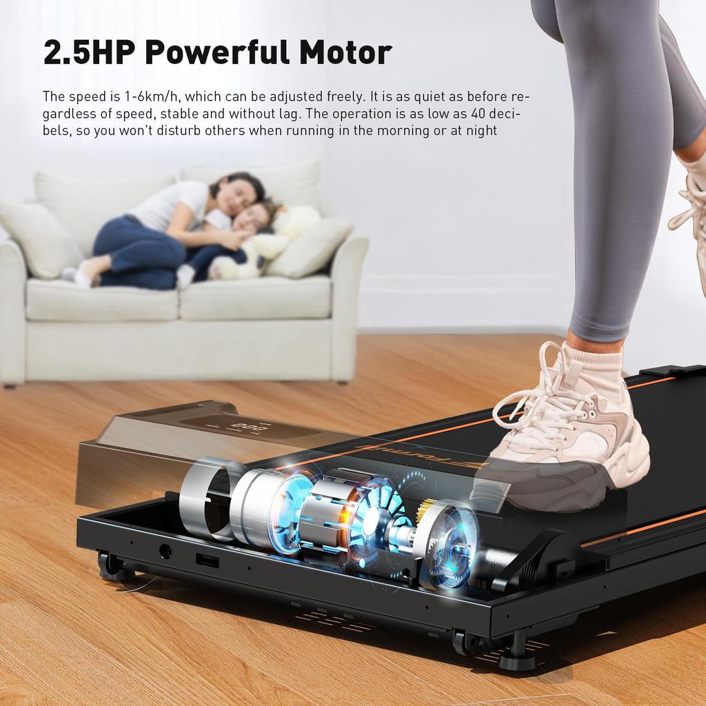 Formill Walking Treadmill FT21 LED Display Dálkové ovládání Kompaktní Walking Pad Domácí kancelář