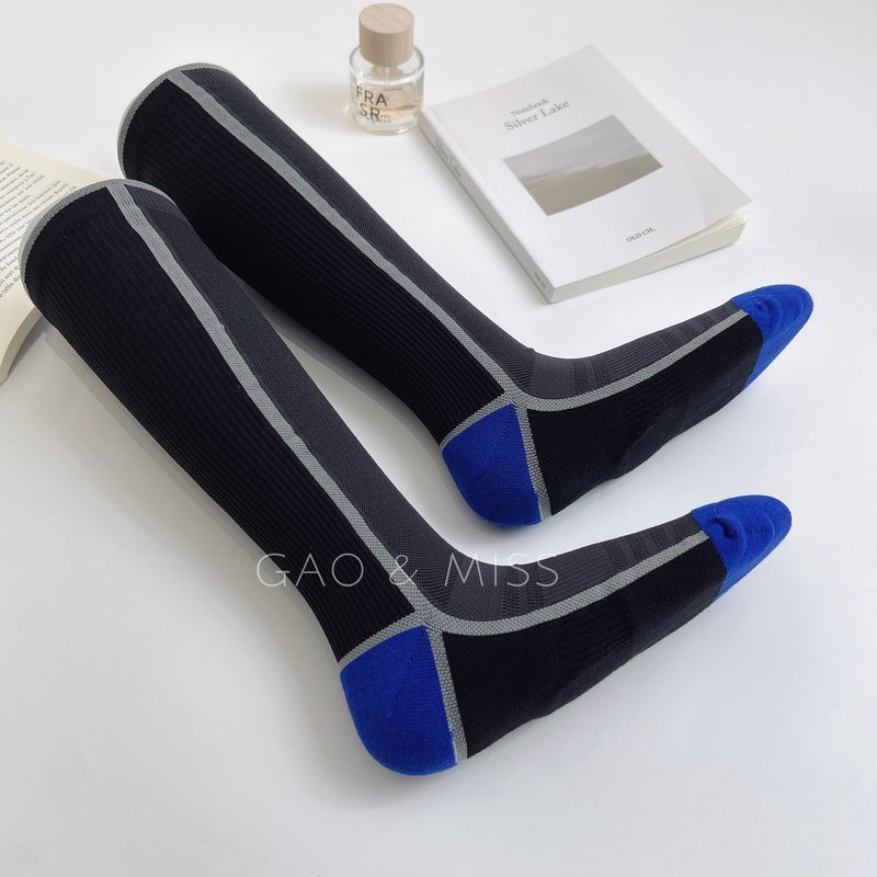

Sock Length Is Just Right ~ Sports Compression Stockings Fitness Running Muscle Can Compression Socks Long Tube Yoga Leg Slimming Calf Socks Black