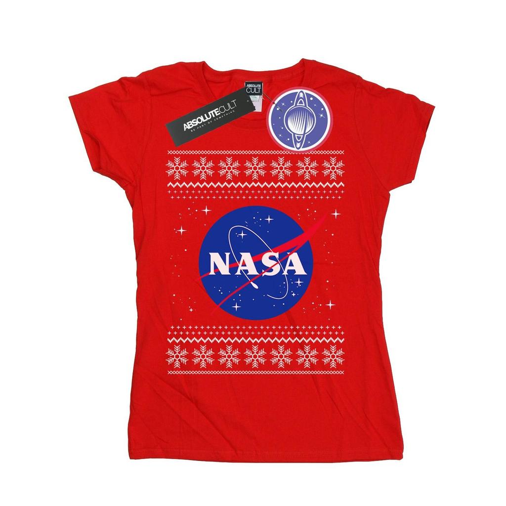 NASA Womens/Ladies Classic Fair Isle Cotton T-Shirt