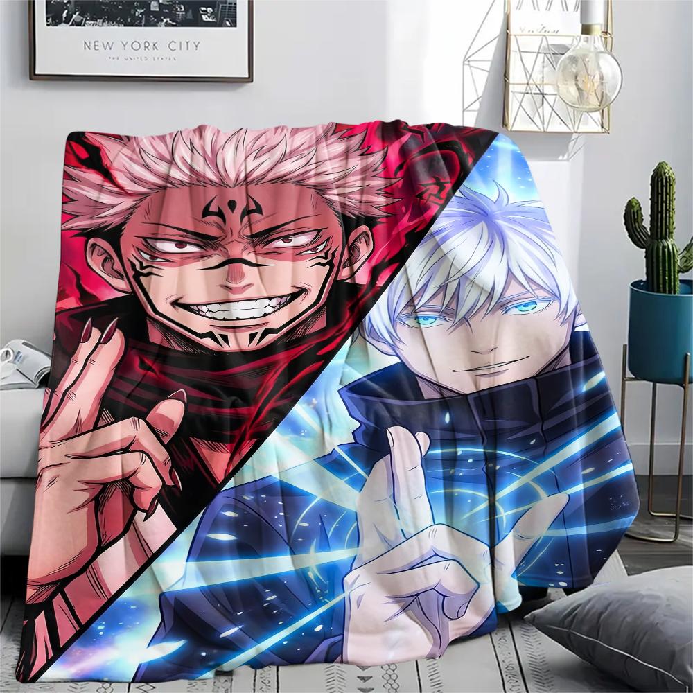 Jujutsu Kaisen Battle Blanket, Cozy Throw for Sofa Bed, Ideal Gift for Anime Enthusiasts.chl
