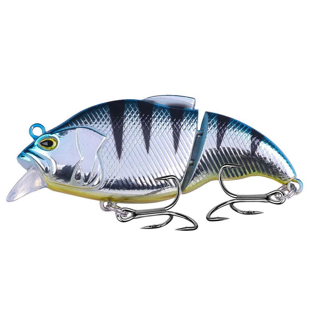 Lure Bait Full Water Layer Simulation Double Joint FishVIB7.5cm12g6No. Hook Long Casting Bass Carp Topmouth Culter Artificial Ba