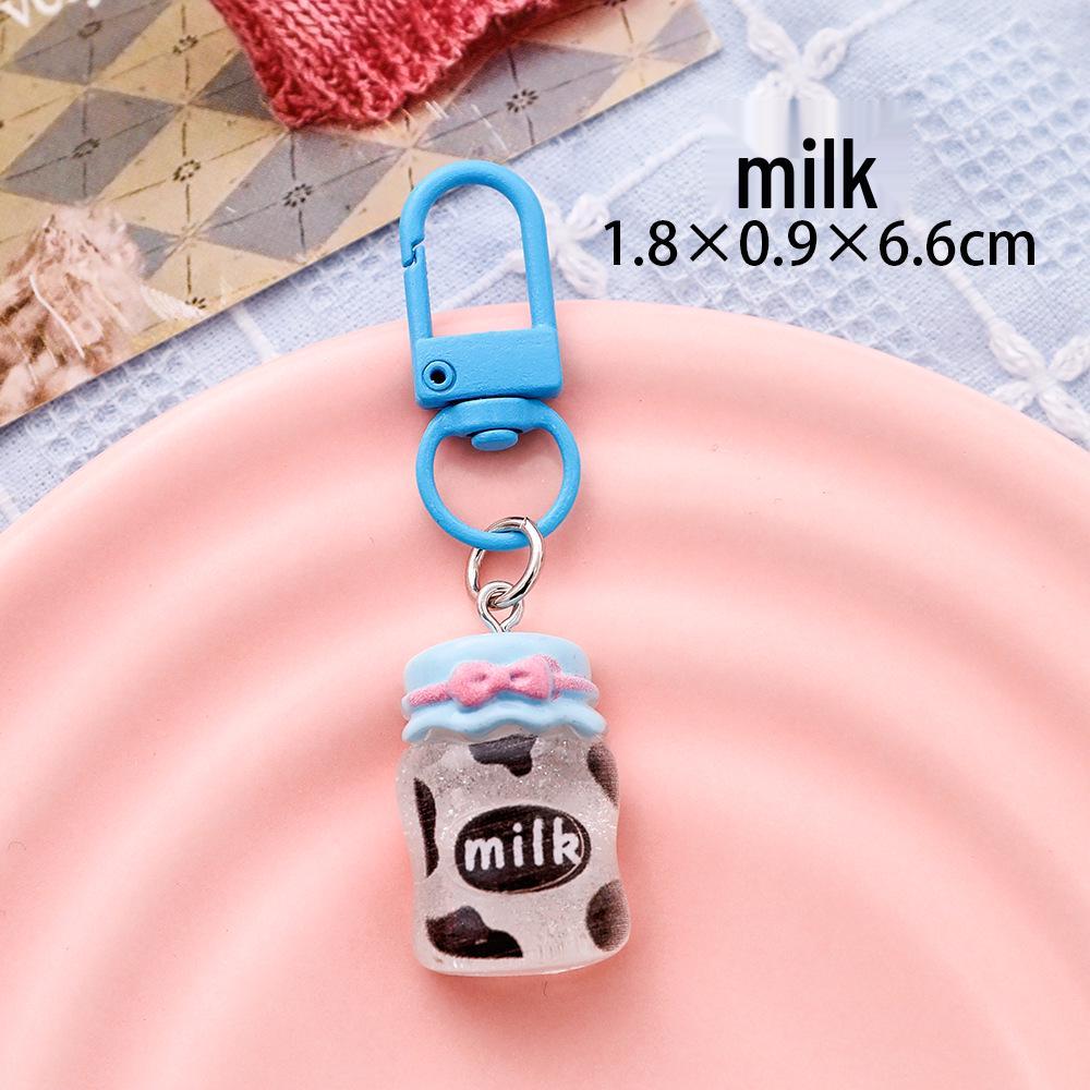 Fruit-Flavored Bottle Keychain for Girls' Bags - Creative, Durable, DIY Pendant, Perfect Small Gift