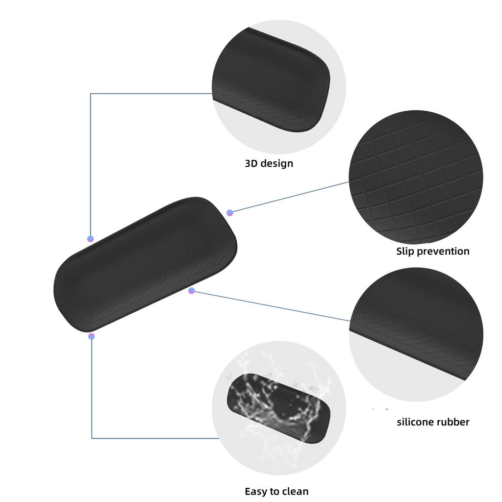 for Toyota Sienta 170 Series 2016-2025 Silicone Copilot Storage Box Tray  Organizer Tidying Car Interior Accessories Black