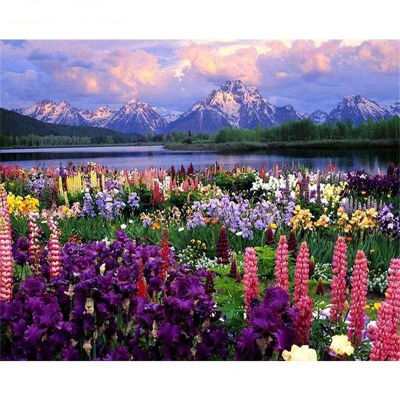 5D DIY Diamond Painting Flowers In Oil Painting Diamond Embroidery Cross Stitch Kit Full Rhinestone Mosaic Home Decor