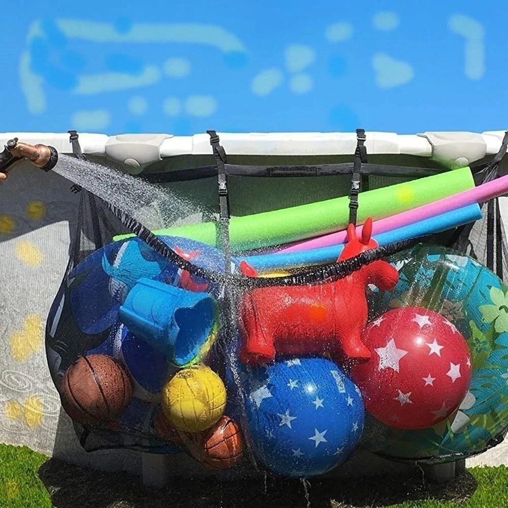 Sac de piscine pliable Grande capacité Sac à suspendre pour la plage Sacs de rangement pour jouets d'enfants Vêtements