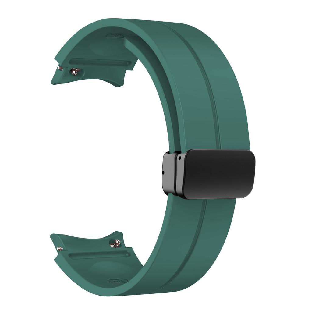 Magnetische D-gesp Siliconen Band Voor Samsung Galaxy Watch 6 5 4 Serie Sportband Voor Galaxy Watch 45 44 40/Classic 47 46 43 42
