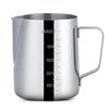600ml Nerezová konvička na pěnění mléka Espresso Kávové šálky Hrnky s měřítkem