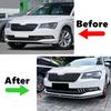 Front Bumper Lip Spoiler For Skoda Superb B8 2016-2018 Front Bumper Protector Lower Blade Splitter Car Styling